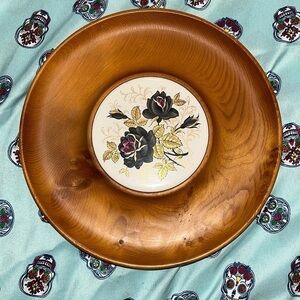 Huon Pine Wall Plaque Featuring Roses and vines, Rare Tasmanian Timber